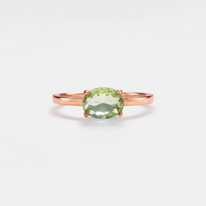 Custom Oval Cut Birthstone Stacking Ring