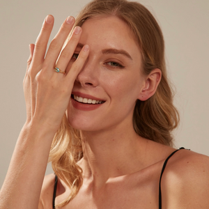 Custom Oval Cut Birthstone Stacking Ring