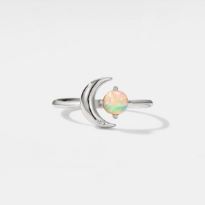 Opal Cabochon Star Moon Stacking Ring