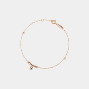 Dainty Gold Bell Bead Stacking Anklet