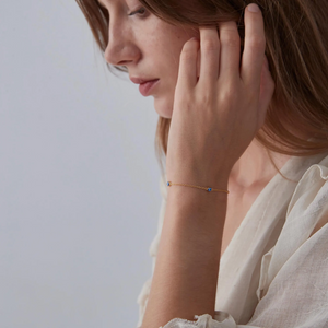 Braccialetto portafortuna con occhio turco blu malvagio