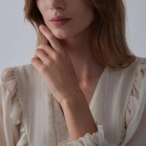 Dainty Bow Tie Charm Stacking Bracelet