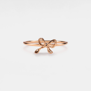 Bow Tie Bowknot Stacking Thin Band Ring