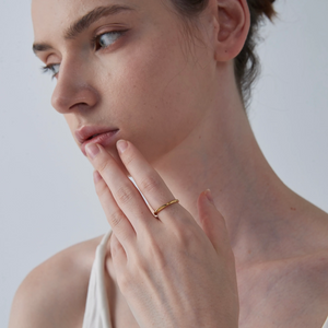 Custom Initial Letter Stacking Band Ring