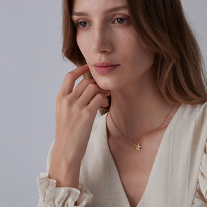 Dainty Gold Small Flower Charm Necklace