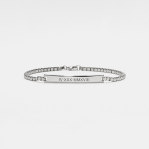 Custom Engrave Name Box Chain Bracelet