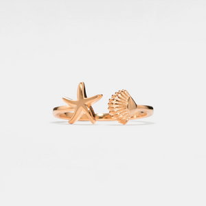 Seashell Starfish Stacking Beach Ring