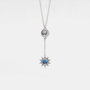 Sun Moon Double Photo Projection Necklace