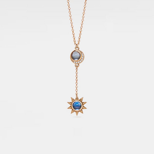 Sun Moon Double Photo Projection Necklace