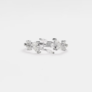 Olive Tree Leaf Branch Bypass Ring