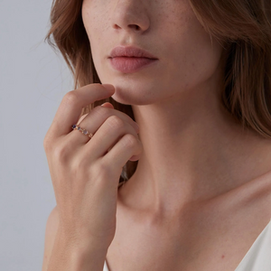 Multi-Stone Natural Crystal Stacking Ring