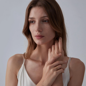 Vintage Peridot Two Stacking Ring Set