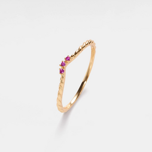 Vintage Peridot Two Stacking Ring Set