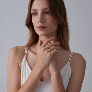 Natürlicher Opal-Stapelring mit dünnem Band