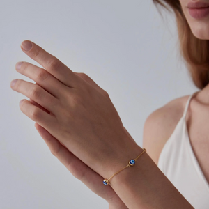 Triple Turkish Evil Eye Charm Bracelet