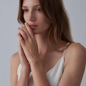 Triple Turkish Evil Eye Charm Bracelet