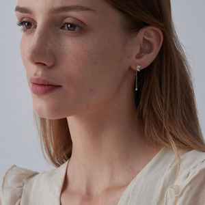 Butterfly Chain Dangle Drop Stud Earrings