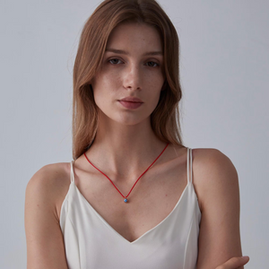 Turkish Evil Eye Charm Red Rope Necklace