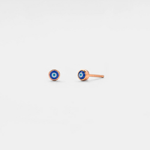 Piccoli Orecchini a Bottone con Occhio Turco Maligno