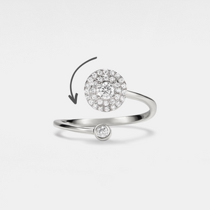 Halo-Einstellung Angst Fidget Spinner Ring