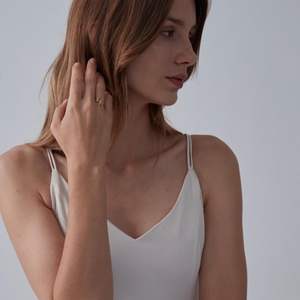 Olive Tree Leaf Stacking Bypass Ring