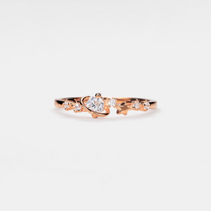 Planet Saturn Moon Star Stacking Ring