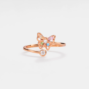 Schmetterlings-Fidget-Spinner-Bypass-Statement-Ring