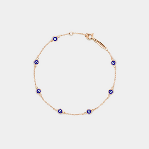 Braccialetto portafortuna con occhio turco blu malvagio