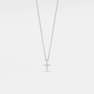 Tiny Small Cross Charm Pendant Necklace
