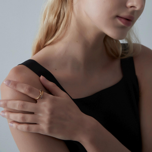 Purple Amethyst Crystal Tulip Flower Ring