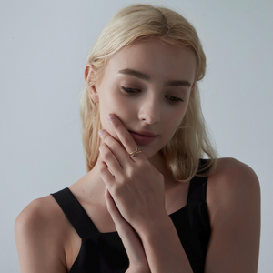 Purple Amethyst Crystal Tulip Flower Ring