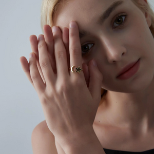 Moon Star Anxiety Fidget Spinner Ring