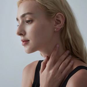 Tiny Small Opal Tulip Flower Stud Earrings