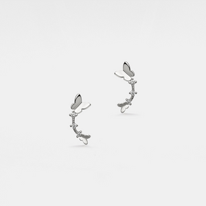 Butterfly Crawler Climber Stud Earrings