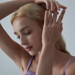 Opal Tulip Flower Stacking Bypass Ring