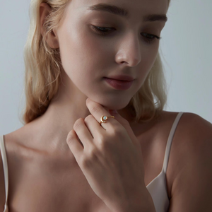Opal Cabochon Star Moon Stacking Ring