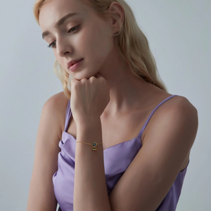 Small Opal Custom Photo Locket Bracelet