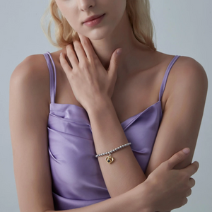 Heart Custom Photo Projection Bead Bracelet