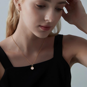 Dainty Mini Opal Photo Locket Necklace