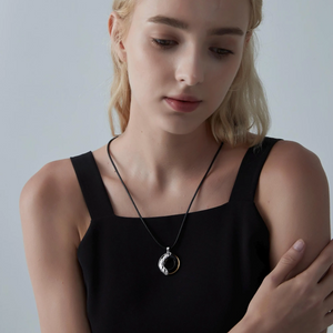 Mountain Ocean Matching Couple Rope Necklace