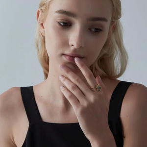 Rosenblüten-Angst-Fidget-Spinner-Ring