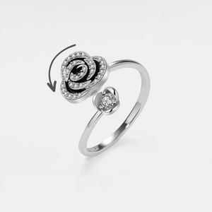 Rosenblüten-Angst-Fidget-Spinner-Ring