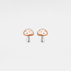 Tiny Small Mushroom Cartilage Stud Earrings