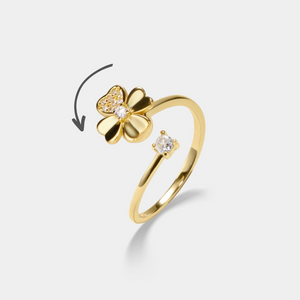 Four Leaf Clover Fidget Spinner Bypass Ring