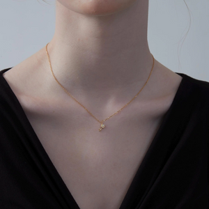 Small Opal Tulip Flower Charm Necklace