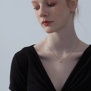 Small Opal Tulip Flower Charm Necklace