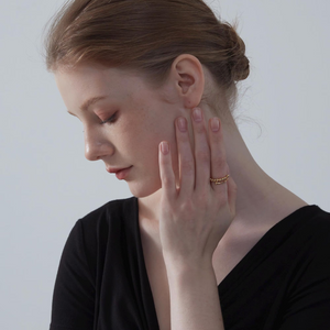 Dainty Bead Anxiety Fidget Spinner Ring
