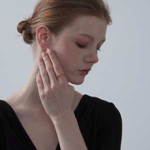 Dainty Bead Anxiety Fidget Spinner Ring