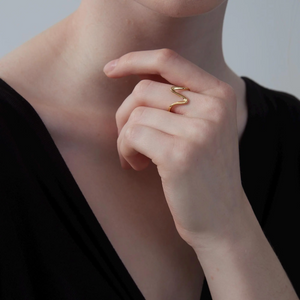 Ocean Sea Wave Beach Stacking Band Ring