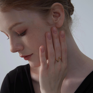 Ocean Sea Wave Beach Stacking Band Ring